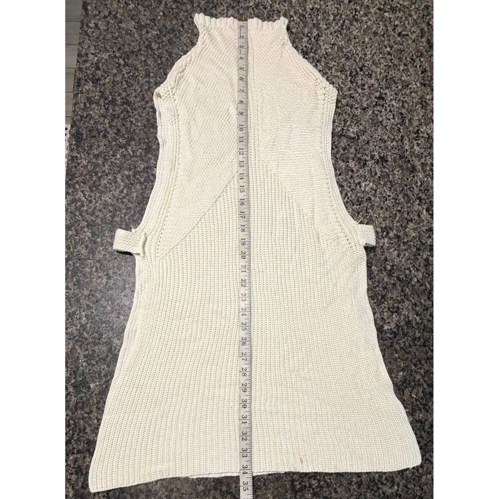 Catherine Malandrino Cream Knit Sleeveless Tunic Sweater Cashmere Blend S - Picture 5 of 6